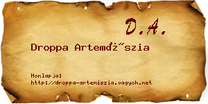 Droppa Artemíszia névjegykártya